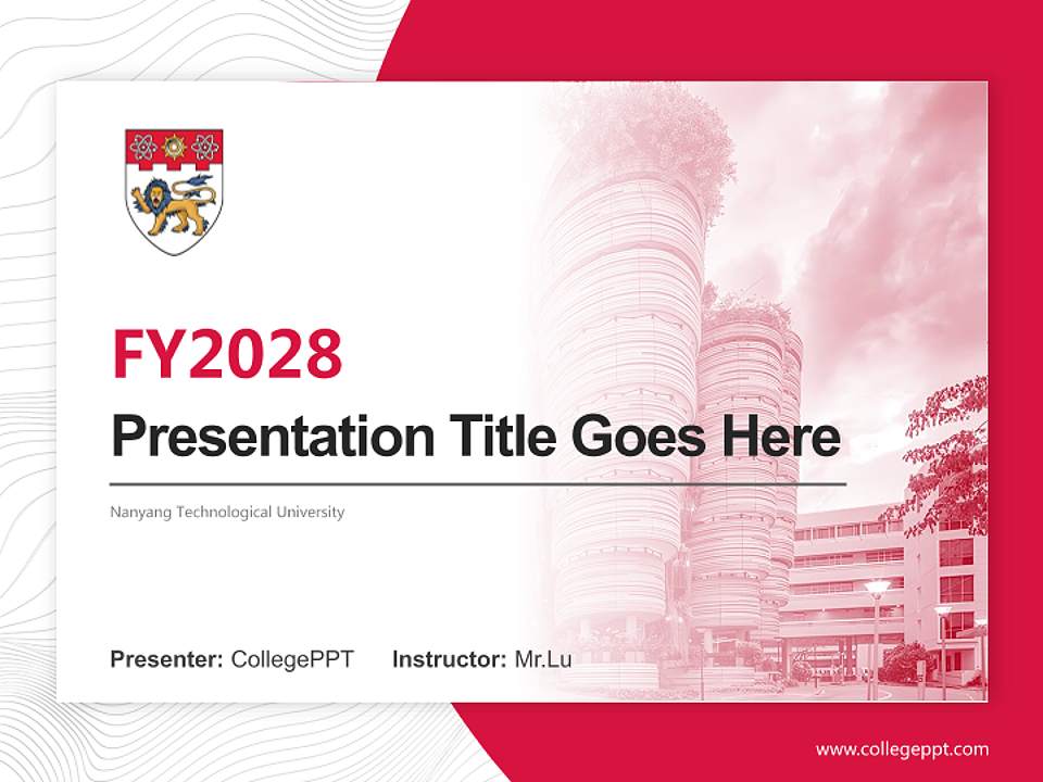 Nanyang Technological University Academic Presentation/Research Findings Report PPT Template4:3 ratio PPT effect preview image5