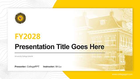 University College Utrecht Academic Presentation/Research Findings Report PPT Template