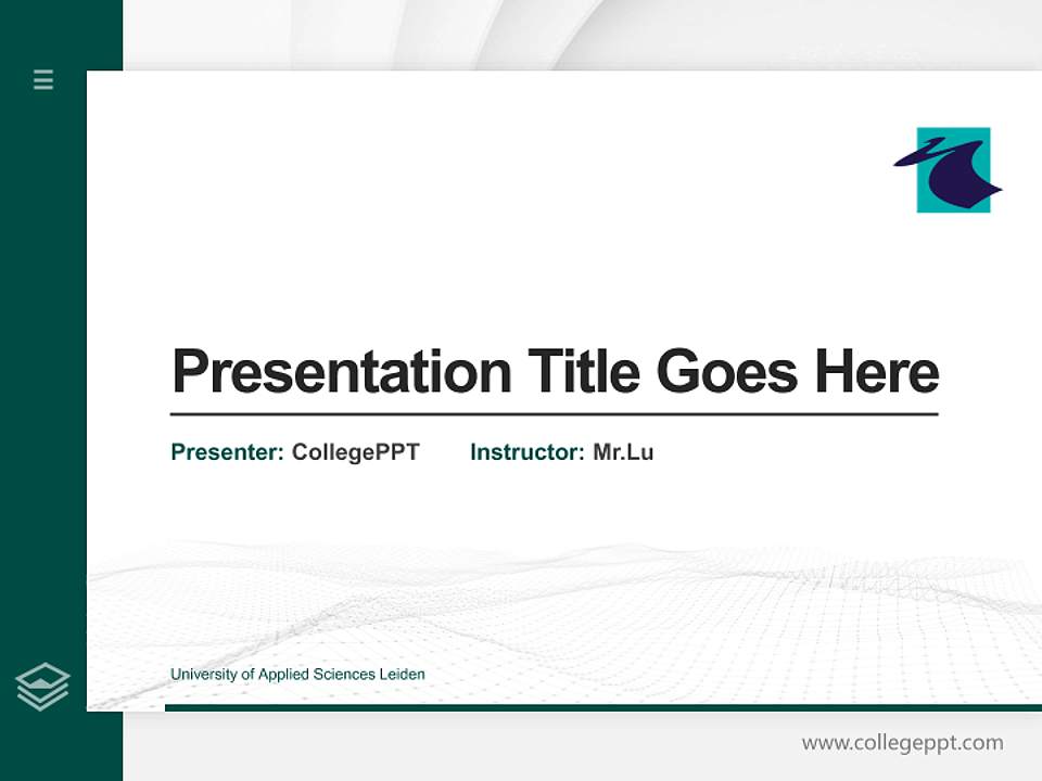 University of Applied Sciences Leiden Thesis Proposal/Graduation Defense PPT Template4:3 ratio PPT effect preview image5