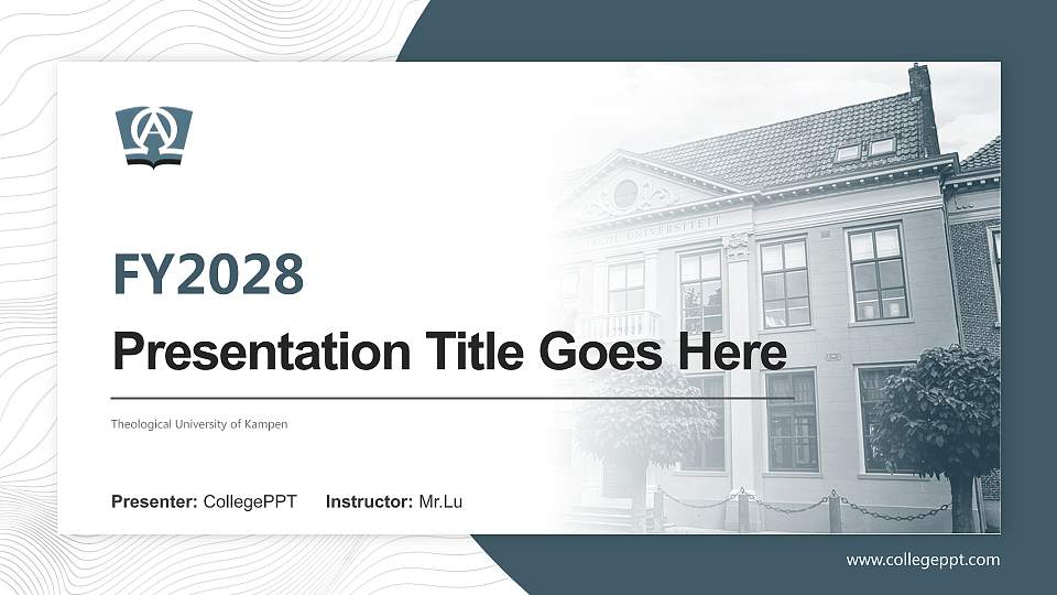 Theological University of Kampen Academic Presentation/Research Findings Report PPT Template16:9 ratio PPT effect preview image