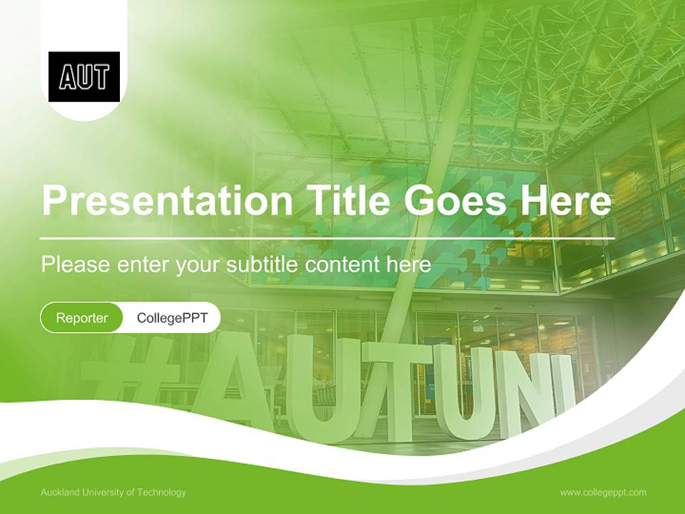 Auckland University of Technology Lecture Sharing and Networking Event PPT Template4:3 ratio PPT effect preview image4