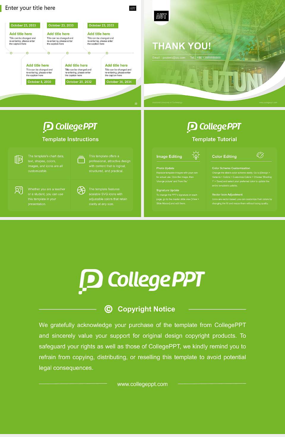 Auckland University of Technology Lecture Sharing and Networking Event PPT Template4:3 ratio PPT effect preview image4