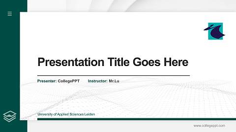 University of Applied Sciences Leiden Thesis Proposal/Graduation Defense PPT Template