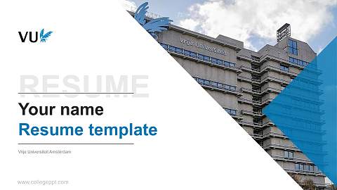 Vrije Universiteit Amsterdam Resume PPT Template