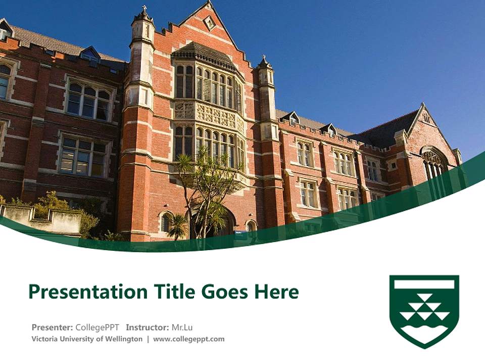 Victoria University of Wellington Course/Courseware Creation PPT Template4:3 ratio PPT effect preview image5