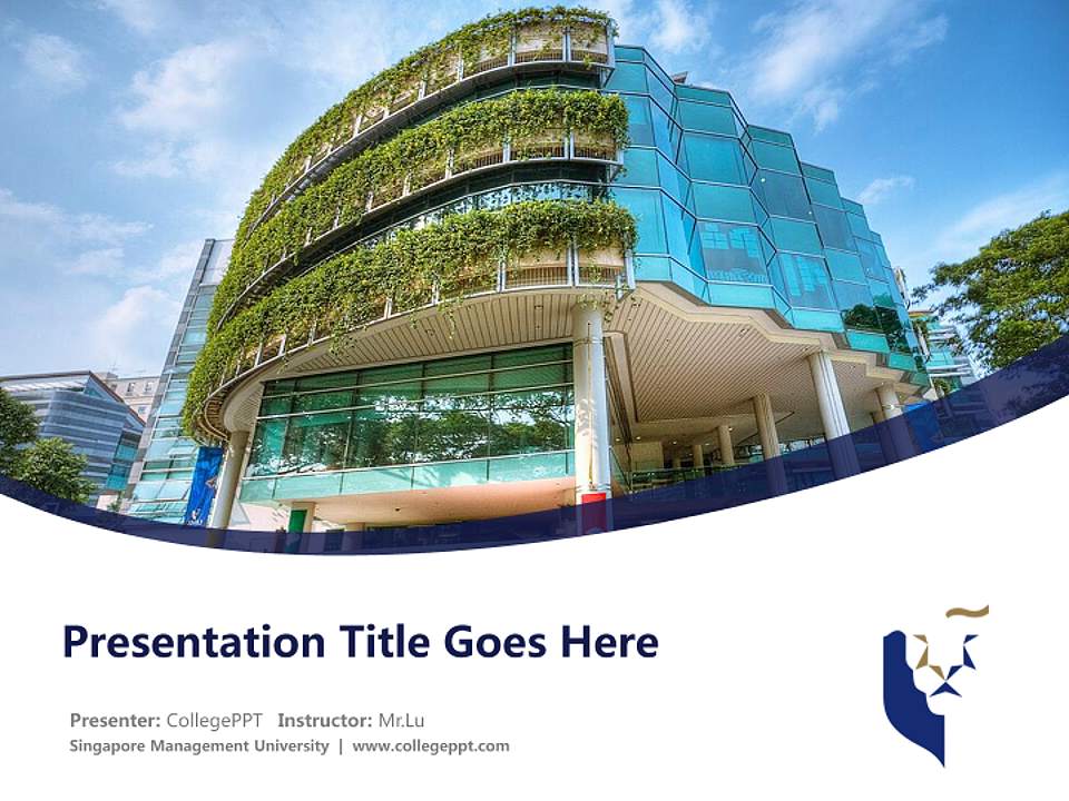 Singapore Management University Course/Courseware Creation PPT Template4:3 ratio PPT effect preview image5