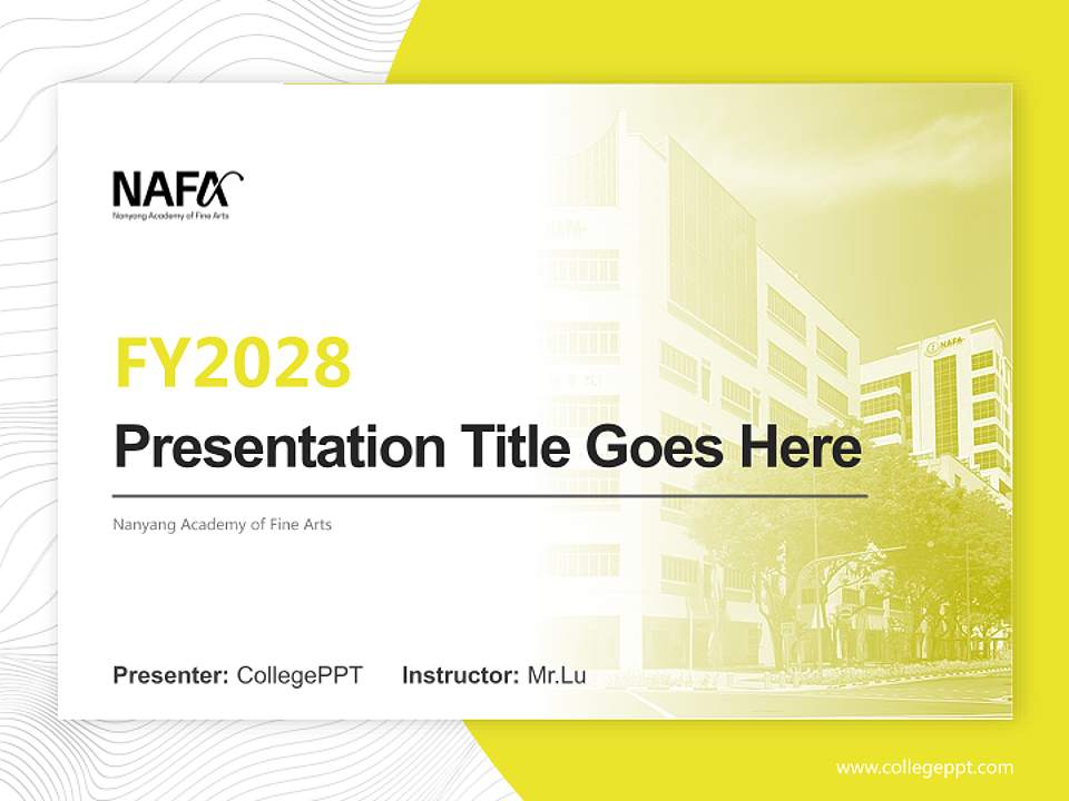 Nanyang Academy of Fine Arts Academic Presentation/Research Findings Report PPT Template4:3 ratio PPT effect preview image5