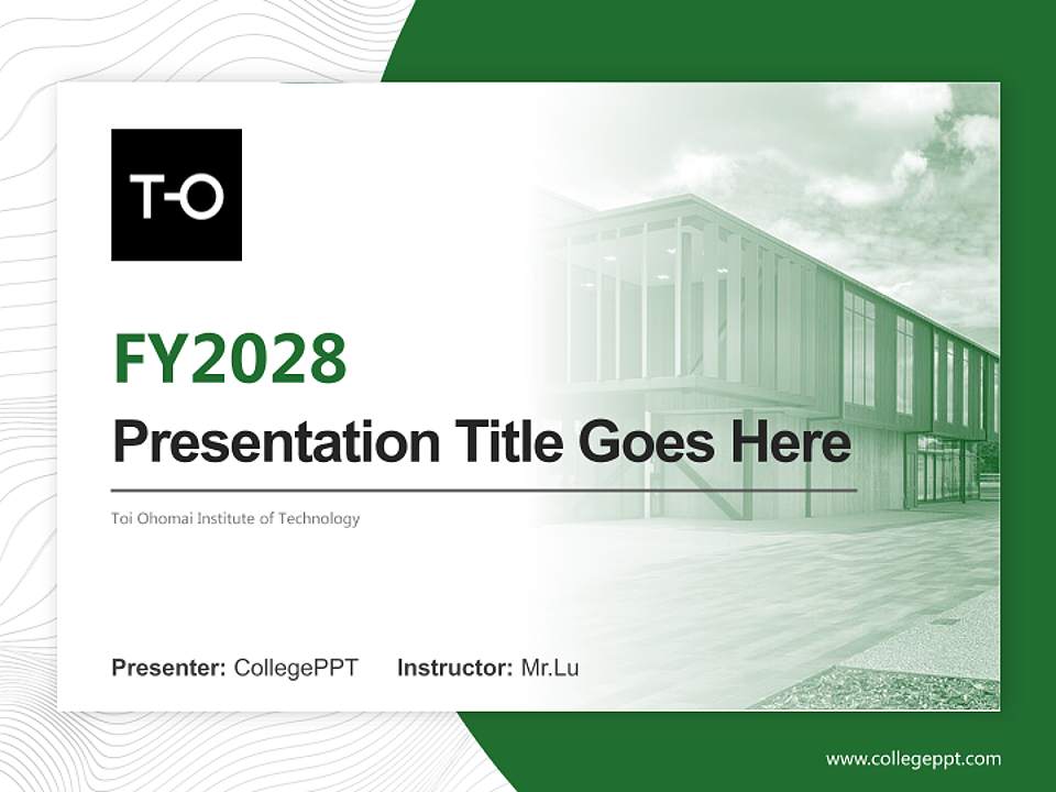 Toi Ohomai Institute of Technology Academic Presentation/Research Findings Report PPT Template4:3 ratio PPT effect preview image5