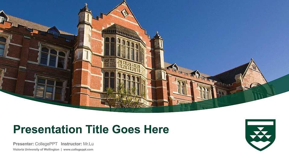 Victoria University of Wellington Course/Courseware Creation PPT Template16:9 ratio PPT effect preview image