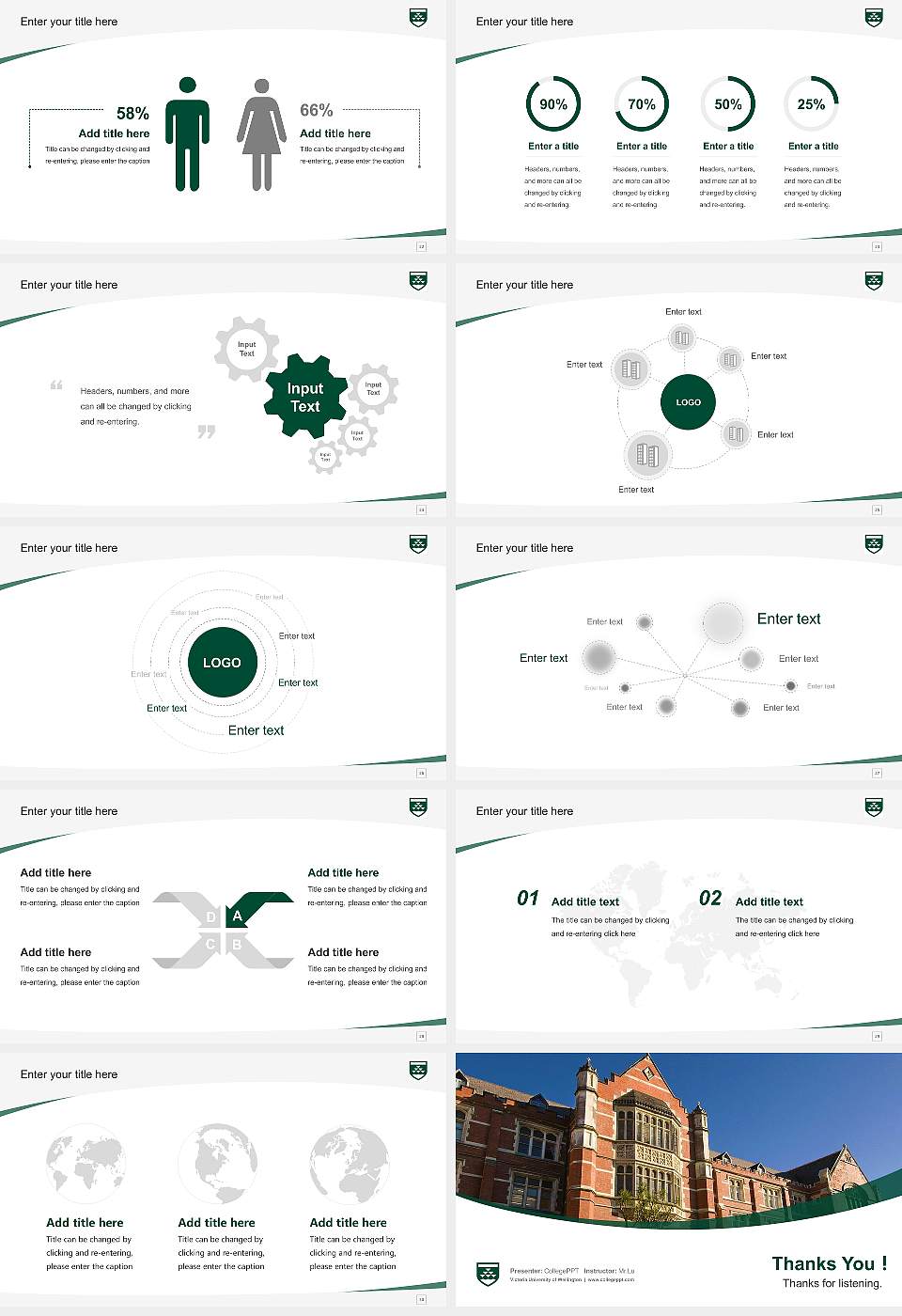 Victoria University of Wellington Course/Courseware Creation PPT Template16:9 ratio PPT effect preview image4