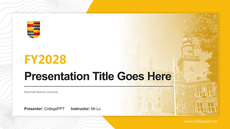 Nyenrode Business University Academic Presentation/Research Findings Report PPT Template16:9 ratio PPT effect preview image