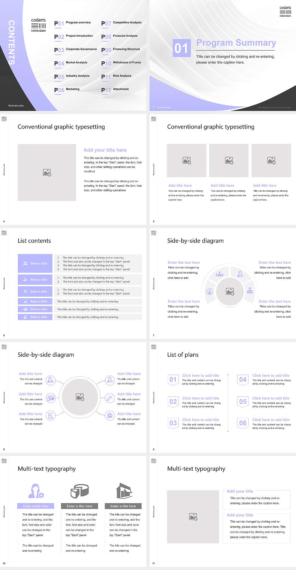 Codarts University for the Arts Competition/Entrepreneurship Contest PPT Template4:3 ratio PPT effect preview image2