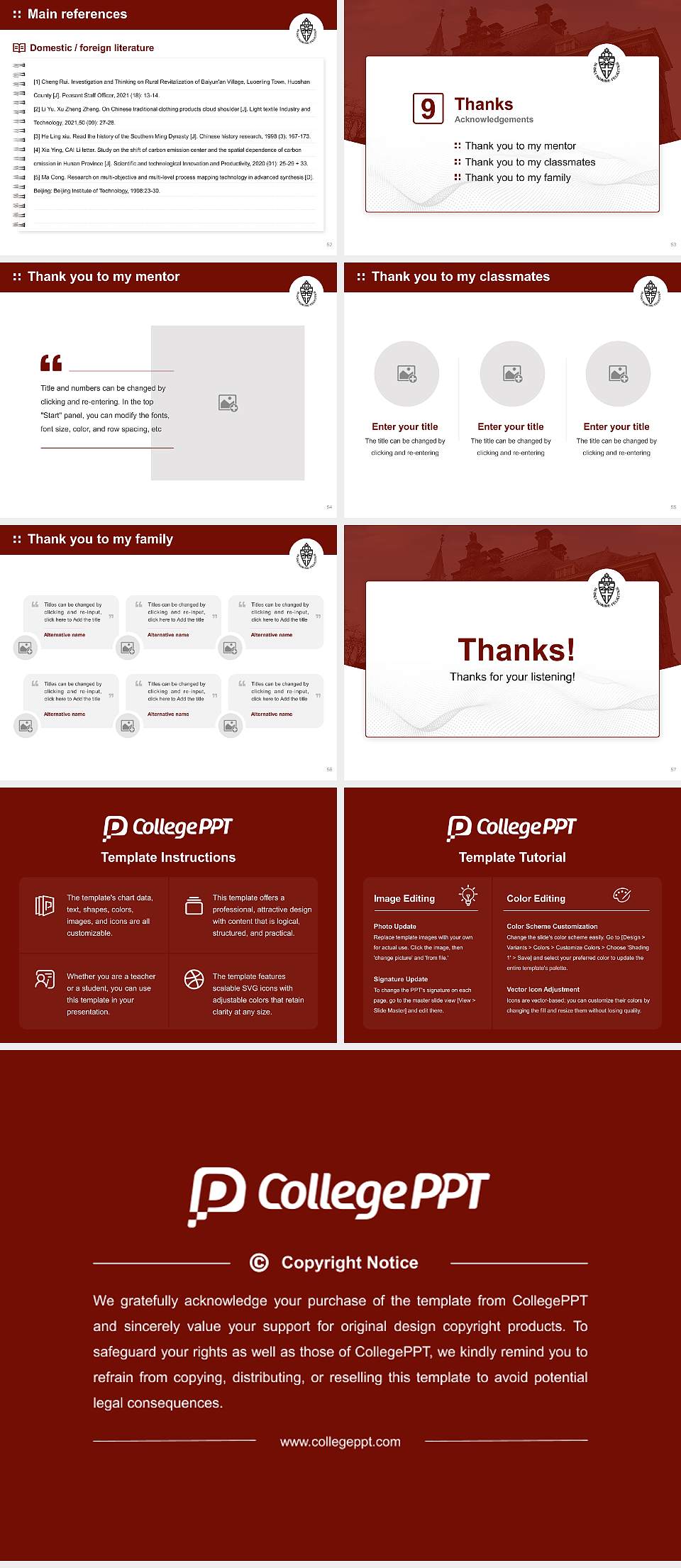 Radboud University Graduation Thesis Defense PPT Template4:3 ratio PPT effect preview image7
