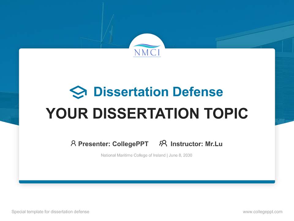 National Maritime College of Ireland Graduation Thesis Defense PPT Template4:3 ratio PPT effect preview image7