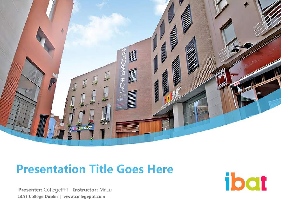 IBAT College Dublin Course/Courseware Creation PPT Template4:3 ratio PPT effect preview image5