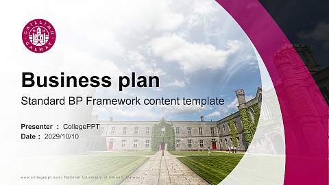 National University of Ireland, Galway Competition/Entrepreneurship Contest PPT Template