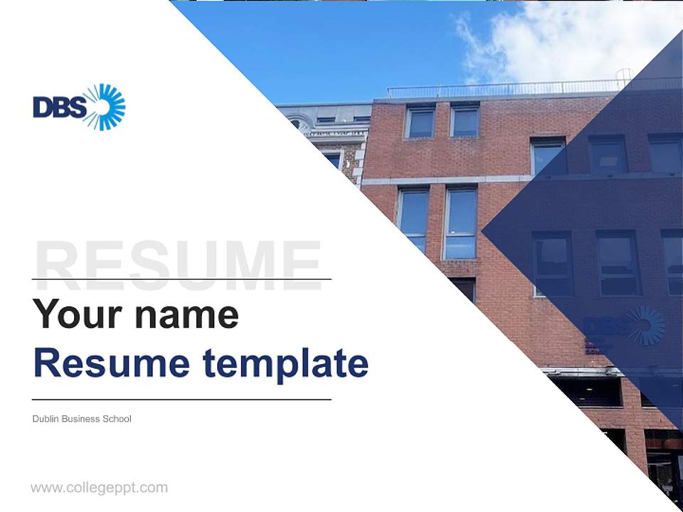 Dublin Business School Resume PPT Template4:3 ratio PPT effect preview image5
