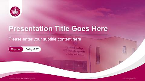 Shannon College of Hotel Management Lecture Sharing and Networking Event PPT Template