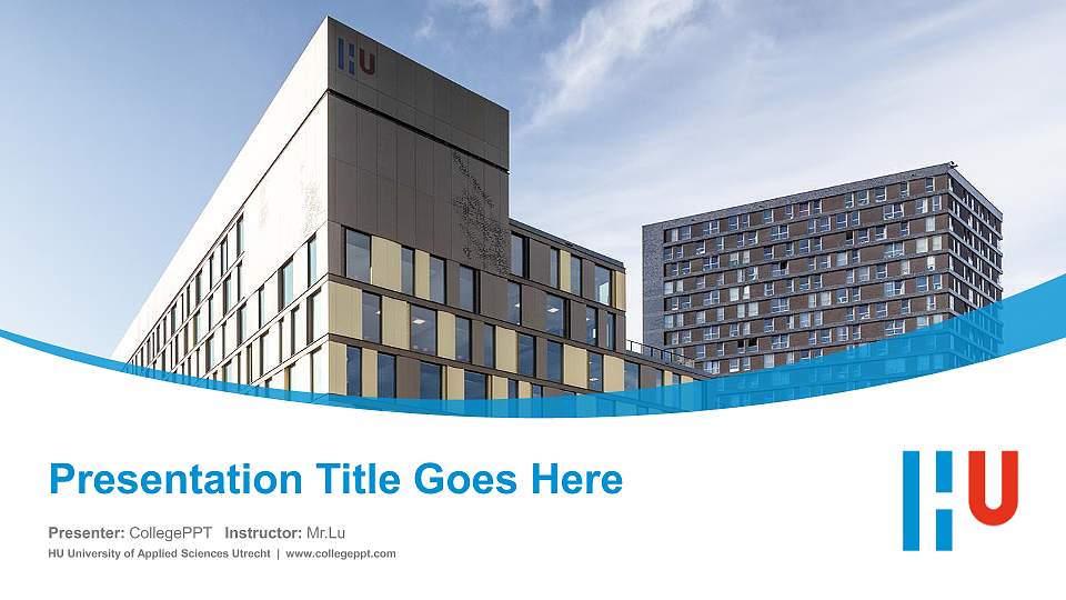 HU University of Applied Sciences Utrecht Course/Courseware Creation PPT Template16:9 ratio PPT effect preview image