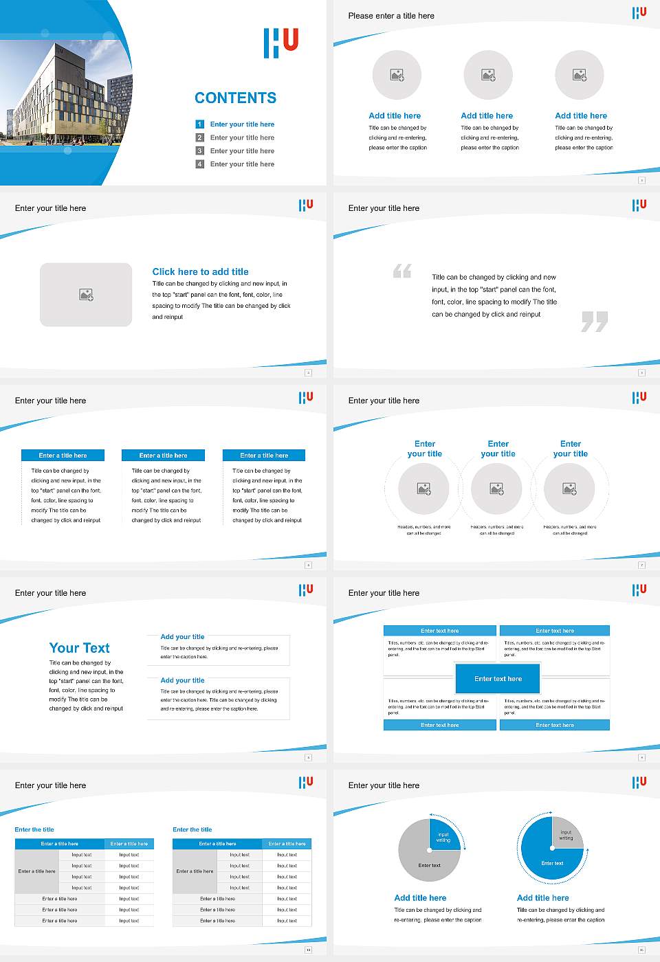 HU University of Applied Sciences Utrecht Course/Courseware Creation PPT Template16:9 ratio PPT effect preview image2