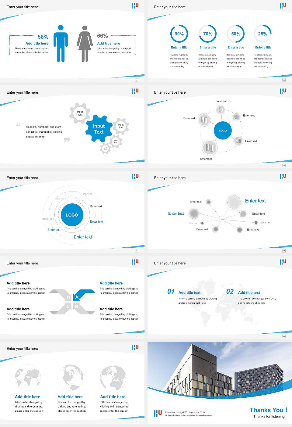 HU University of Applied Sciences Utrecht Course/Courseware Creation PPT Template16:9 ratio PPT effect preview image4