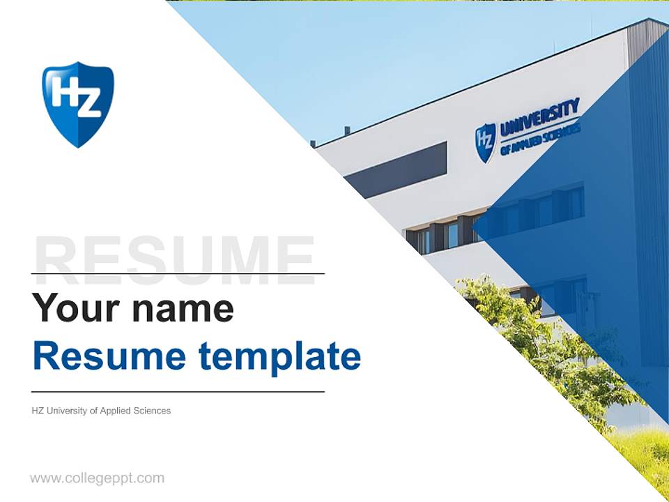 HZ University of Applied Sciences Resume PPT Template4:3 ratio PPT effect preview image5