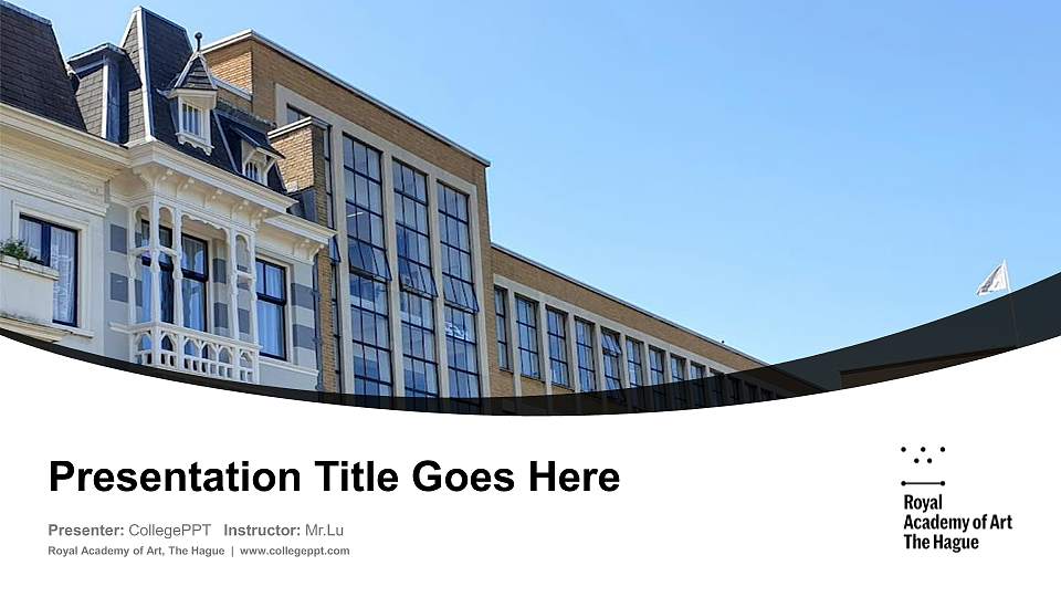 Royal Academy of Art, The Hague Course/Courseware Creation PPT Template16:9 ratio PPT effect preview image