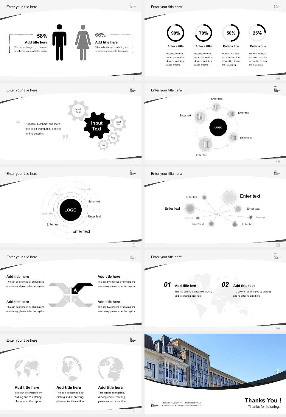 Royal Academy of Art, The Hague Course/Courseware Creation PPT Template16:9 ratio PPT effect preview image4