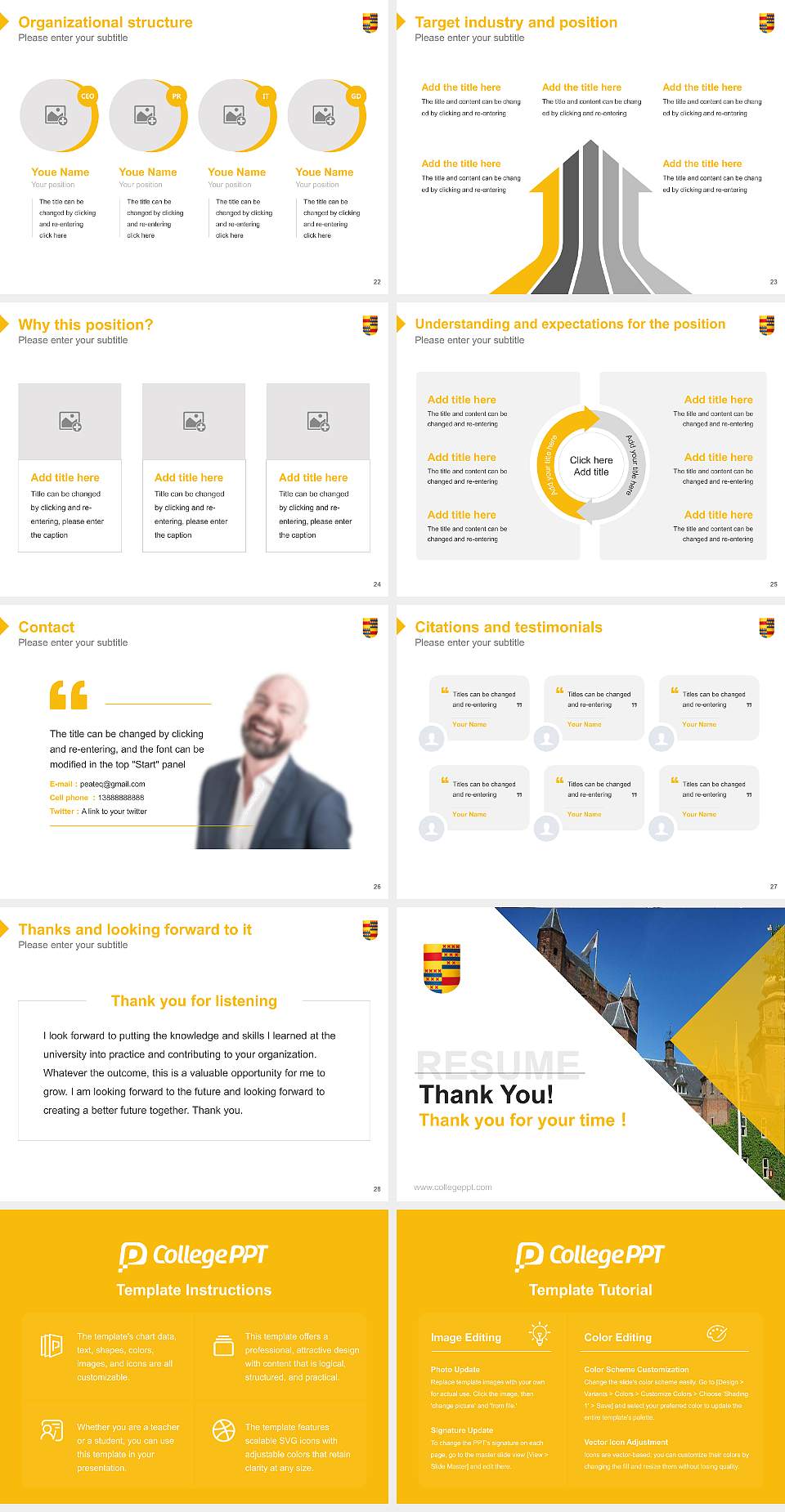 Nyenrode Business University Resume PPT Template4:3 ratio PPT effect preview image4