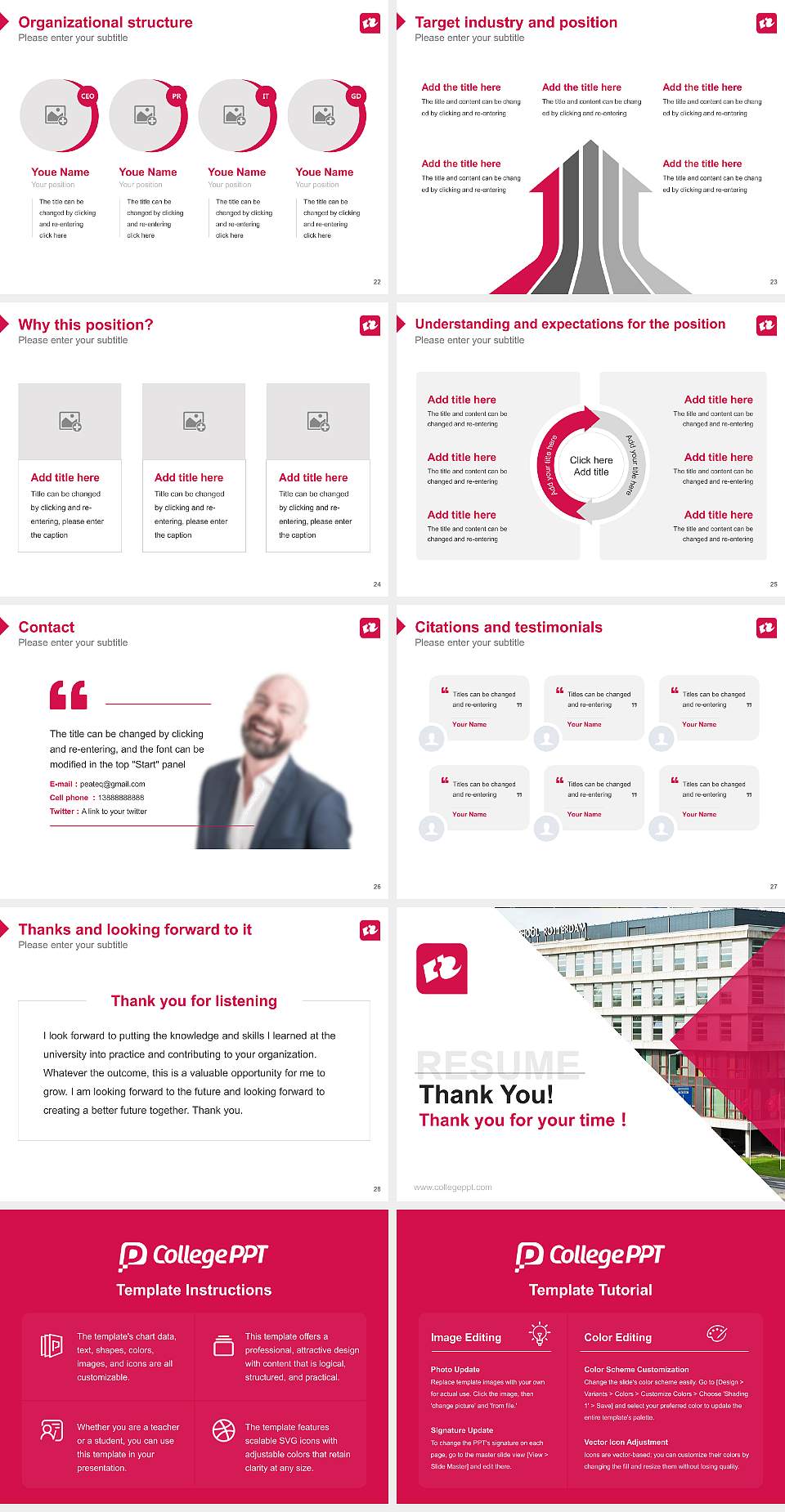 Rotterdam University of Applied Sciences Resume PPT Template4:3 ratio PPT effect preview image4
