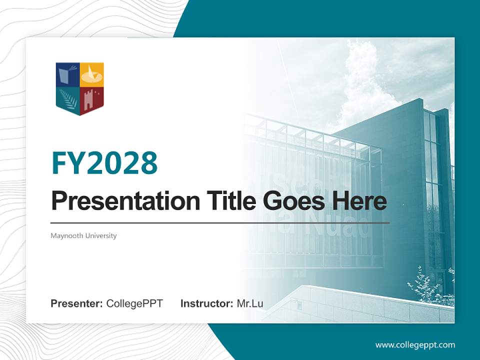 Maynooth University Academic Presentation/Research Findings Report PPT Template4:3 ratio PPT effect preview image5