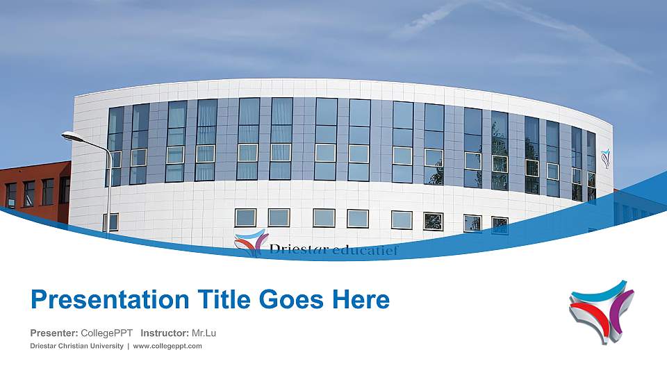 Driestar Christian University Course/Courseware Creation PPT Template16:9 ratio PPT effect preview image