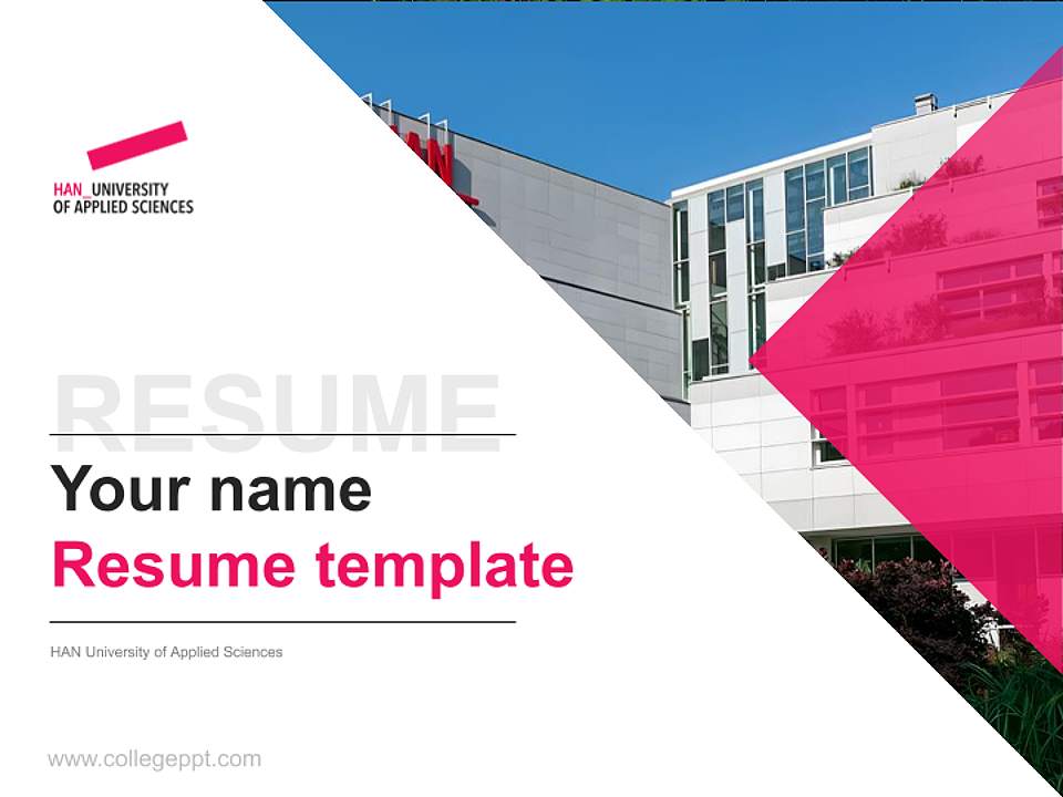 HAN University of Applied Sciences Resume PPT Template4:3 ratio PPT effect preview image5