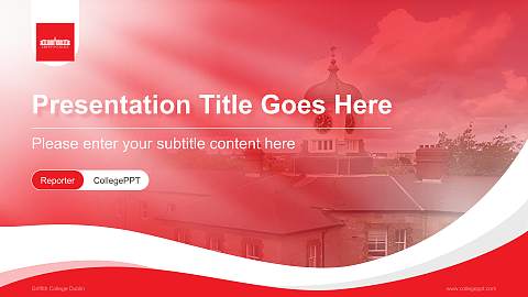 Griffith College Dublin Lecture Sharing and Networking Event PPT Template