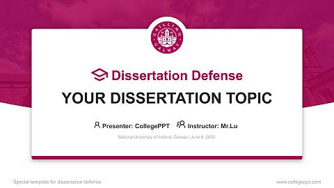 National University of Ireland, Galway Graduation Thesis Defense PPT Template