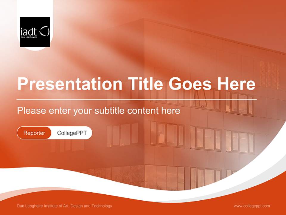 Dun Laoghaire Institute of Art, Design and Technology Lecture Sharing and Networking Event PPT Template4:3 ratio PPT effect preview image4