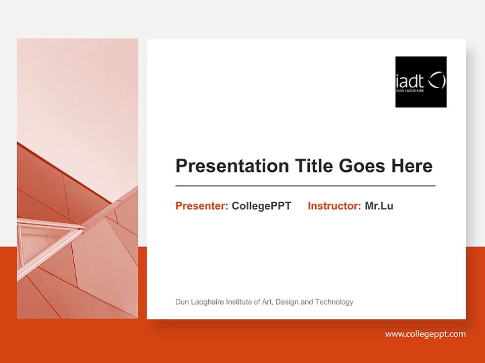 Dun Laoghaire Institute of Art, Design and Technology General Purpose PPT Template4:3 ratio PPT effect preview image6