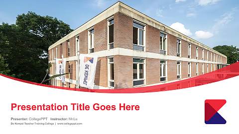 De Kempel Teacher Training College Course/Courseware Creation PPT Template