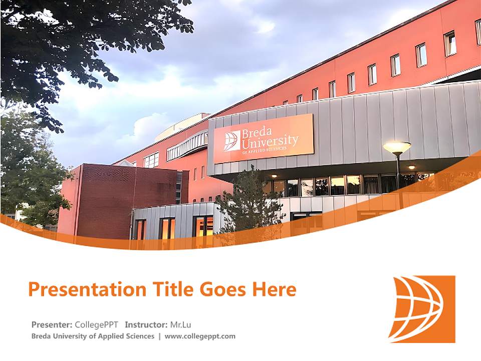 Breda University of Applied Sciences Course/Courseware Creation PPT Template4:3 ratio PPT effect preview image5