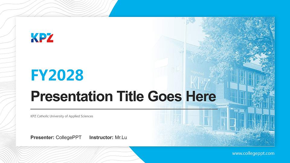 KPZ Catholic University of Applied Sciences Academic Presentation/Research Findings Report PPT Template16:9 ratio PPT effect preview image