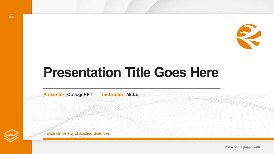 Hanze University of Applied Sciences Thesis Proposal/Graduation Defense PPT Template16:9 ratio PPT effect preview image