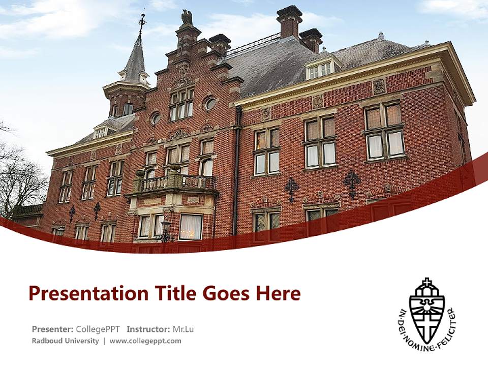 Radboud University Course/Courseware Creation PPT Template4:3 ratio PPT effect preview image5