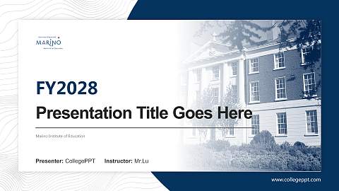 Marino Institute of Education Academic Presentation/Research Findings Report PPT Template