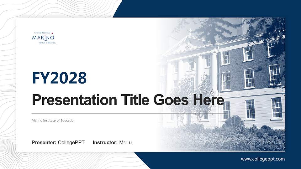 Marino Institute of Education Academic Presentation/Research Findings Report PPT Template16:9 ratio PPT effect preview image