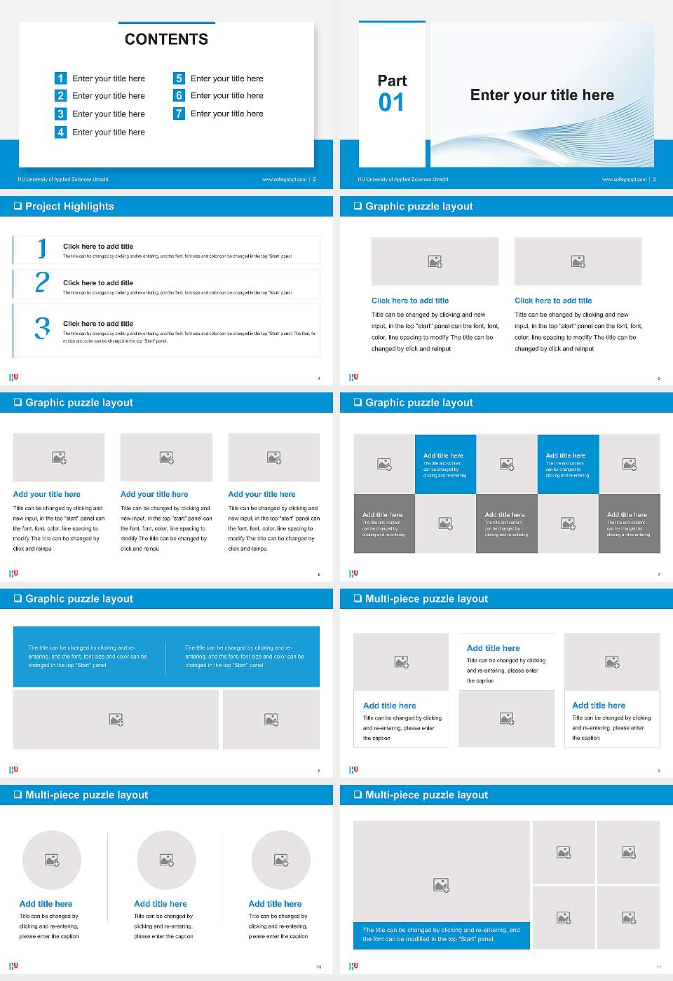 HU University of Applied Sciences Utrecht General Purpose PPT Template16:9 ratio PPT effect preview image2