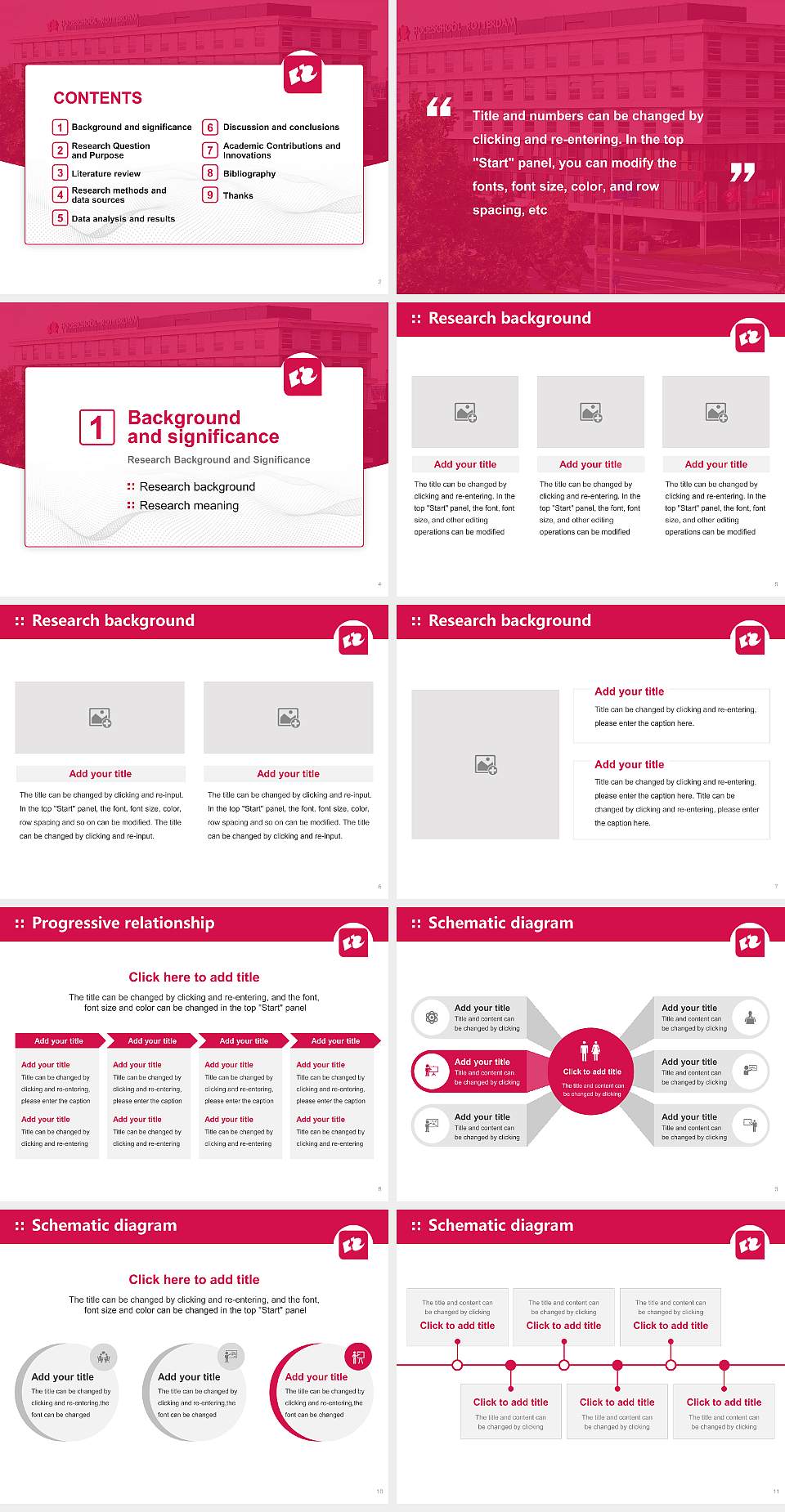 Rotterdam University of Applied Sciences Graduation Thesis Defense PPT Template4:3 ratio PPT effect preview image2