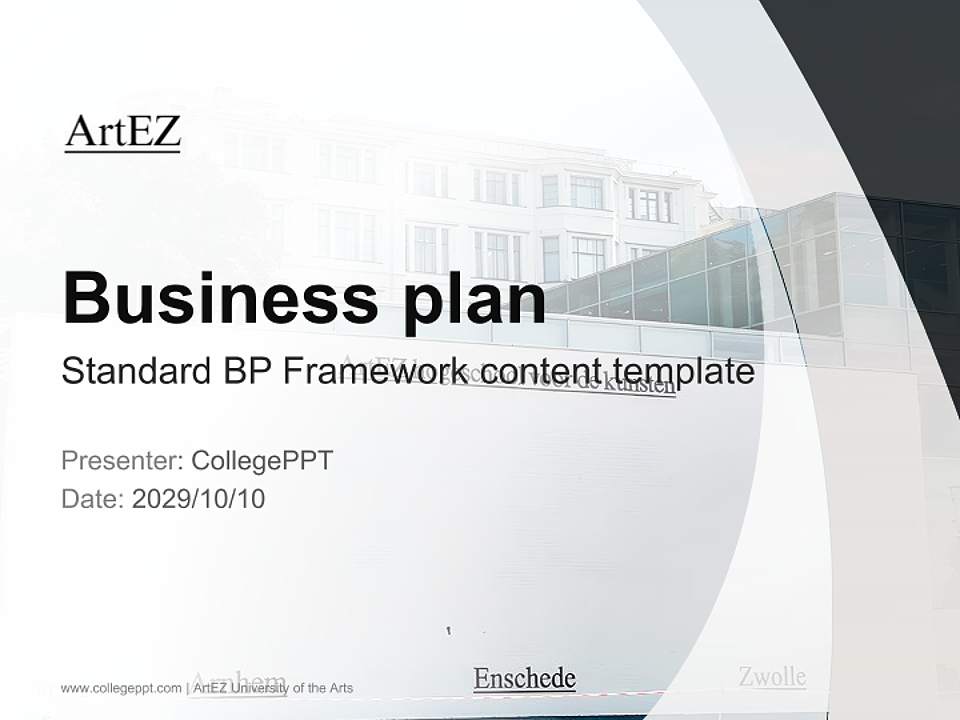 ArtEZ University of the Arts Competition/Entrepreneurship Contest PPT Template4:3 ratio PPT effect preview image9