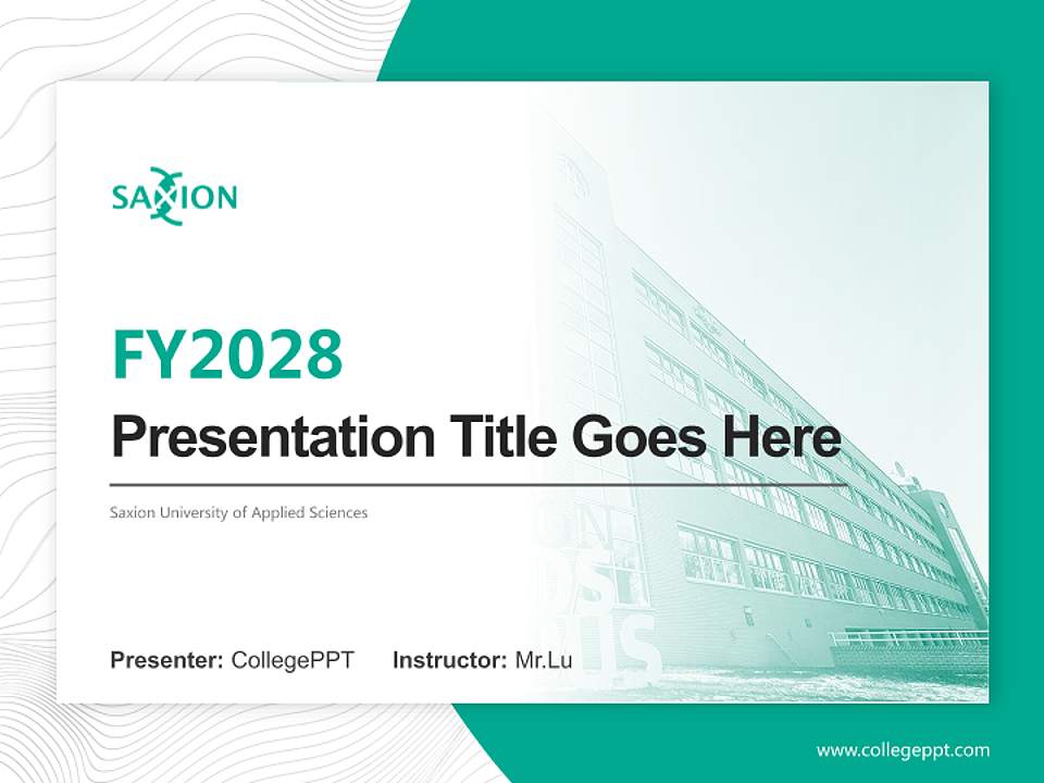 Saxion University of Applied Sciences Academic Presentation/Research Findings Report PPT Template4:3 ratio PPT effect preview image5