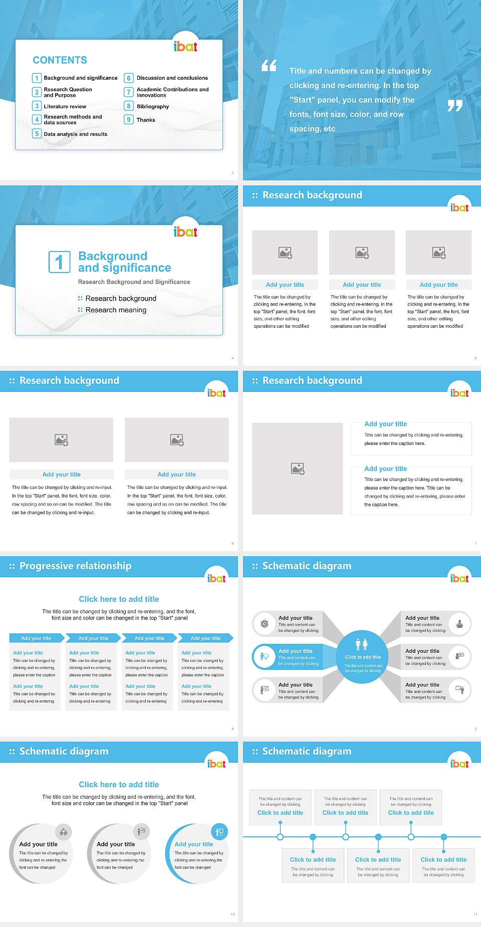 IBAT College Dublin Graduation Thesis Defense PPT Template4:3 ratio PPT effect preview image2