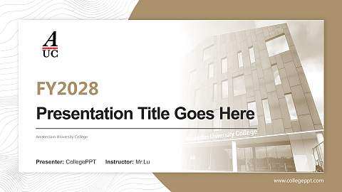 Amsterdam University College Academic Presentation/Research Findings Report PPT Template